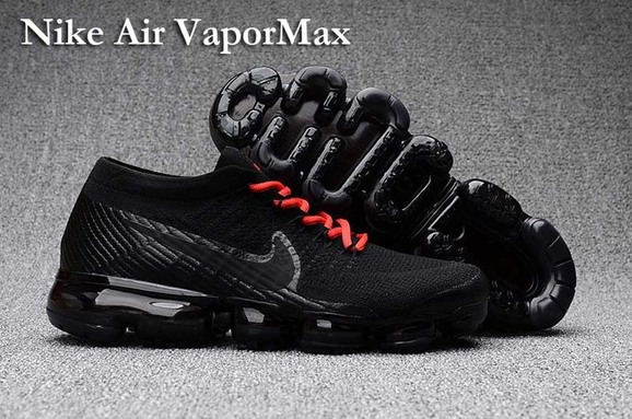 Nike Air Max 2018 Baskets, Nike Air Vapormax 2018 Hommes Chaussures De Course Noir Rouge Paiement Remise